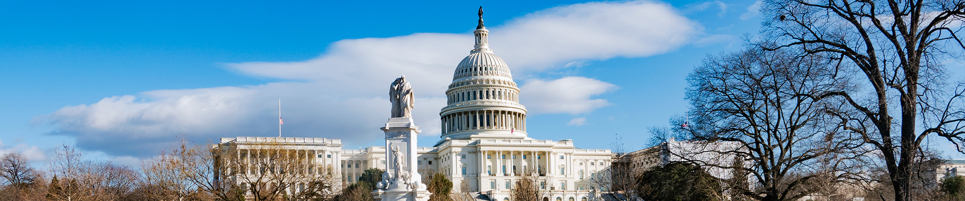Panoramic view of United States Capitol Building in Washington D.C.