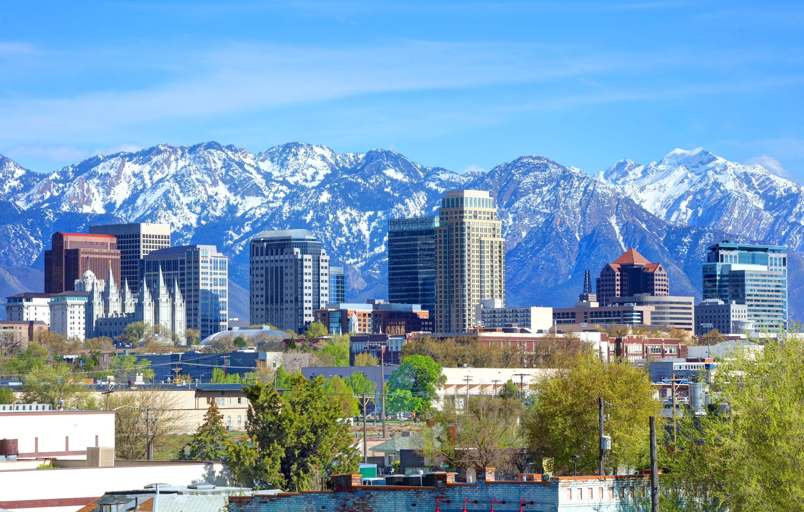 skyline of Salt Lake City, Utah