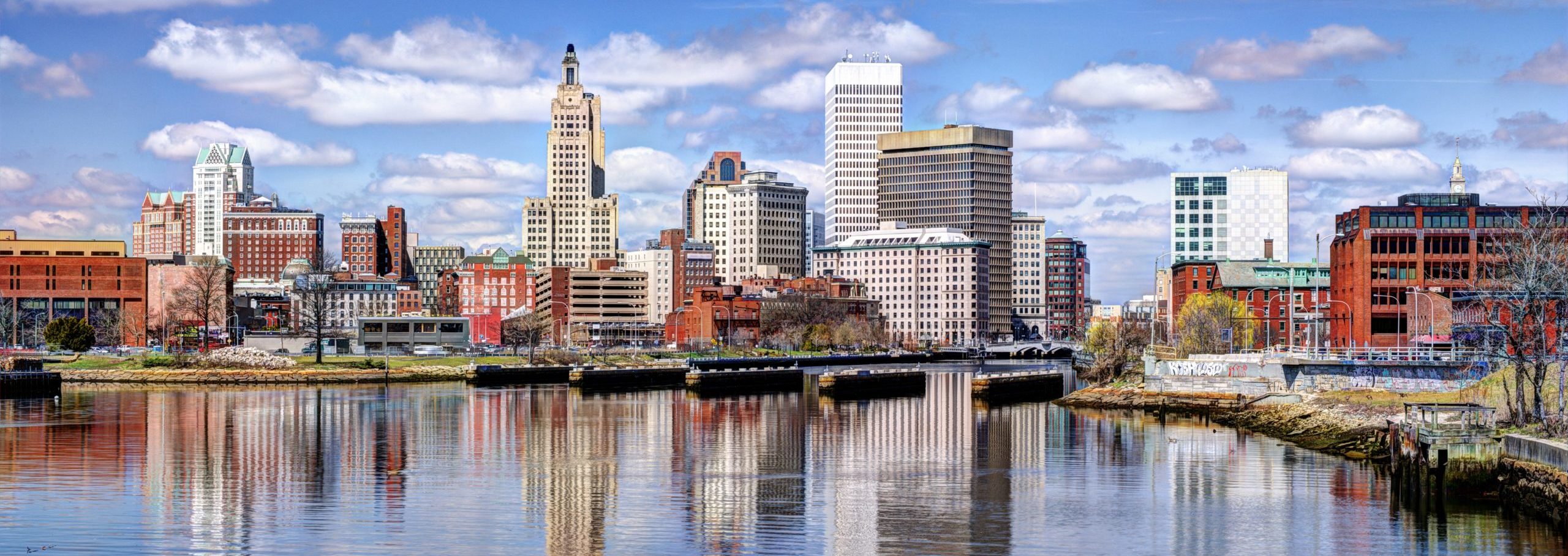 Skyline view of downtown Cranston, Rhode Island